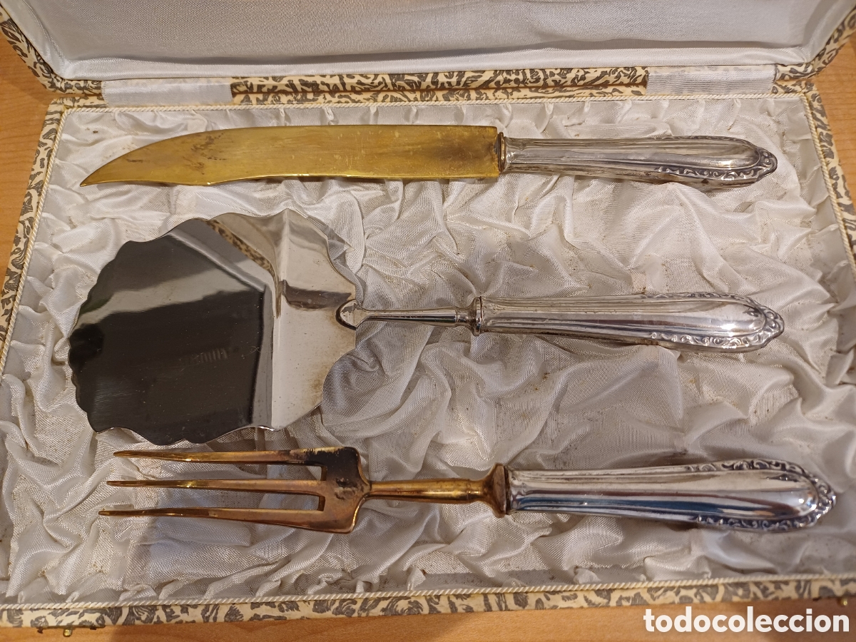 Antig&uuml;edades: Cuberteria postre, en oro y plata - Foto 3
