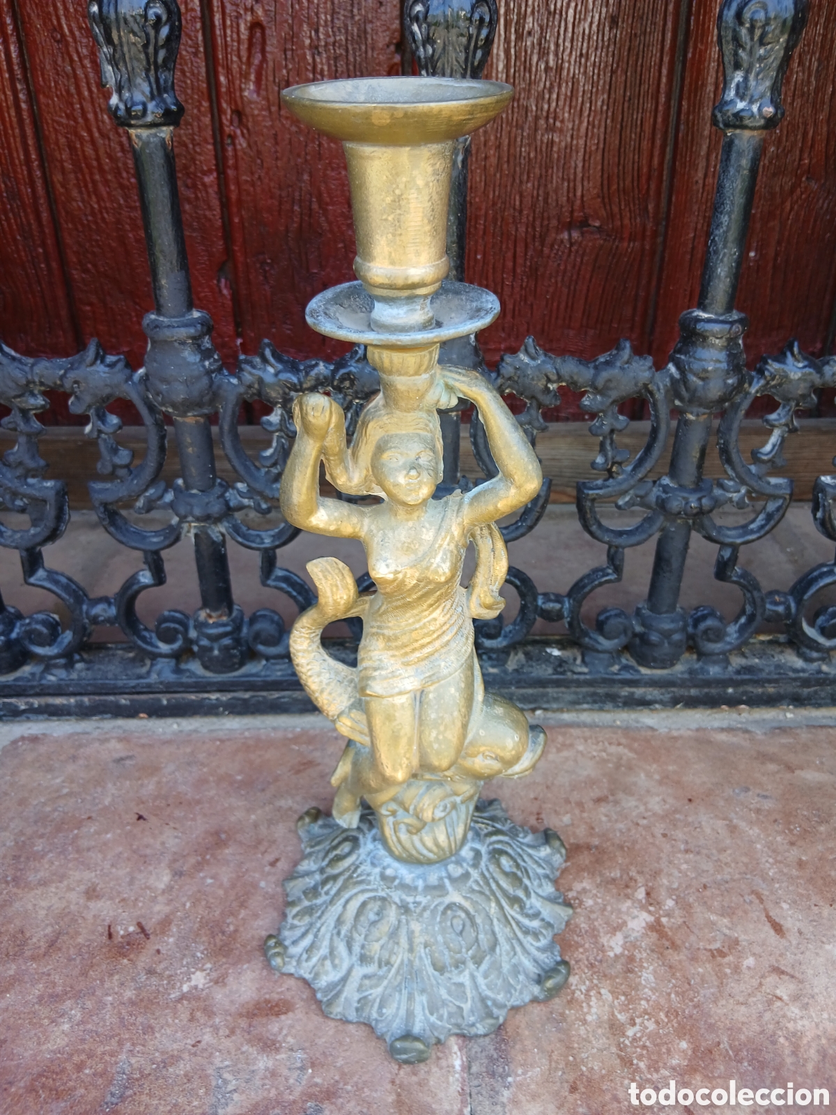 Antig&uuml;edades: Candelabro antiguo metal - Foto 1