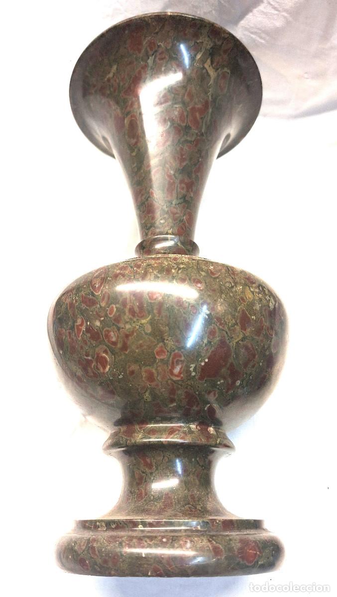 Antig&uuml;edades: Pareja Jarrones de Copa de Marm&oacute;l. Med. 31 cm - Foto 6