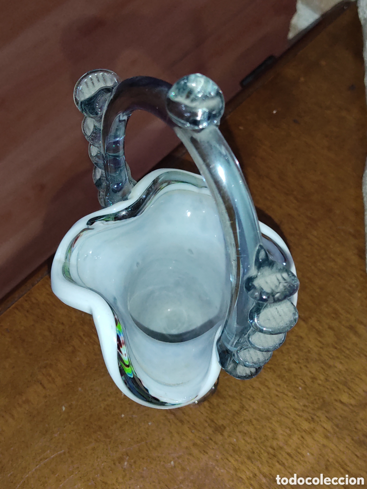 Antig&uuml;edades: Cesto, canasta de cristal de Murano. - Foto 5