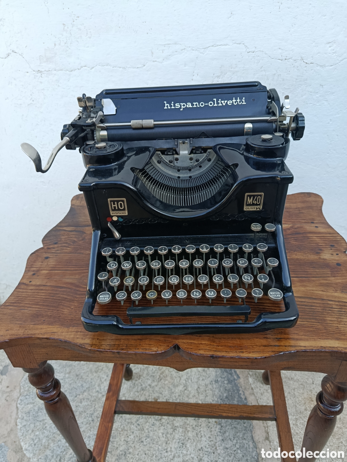 Antig&uuml;edades: Maquina de escribir Olivetti Hispania con mesa - Foto 5