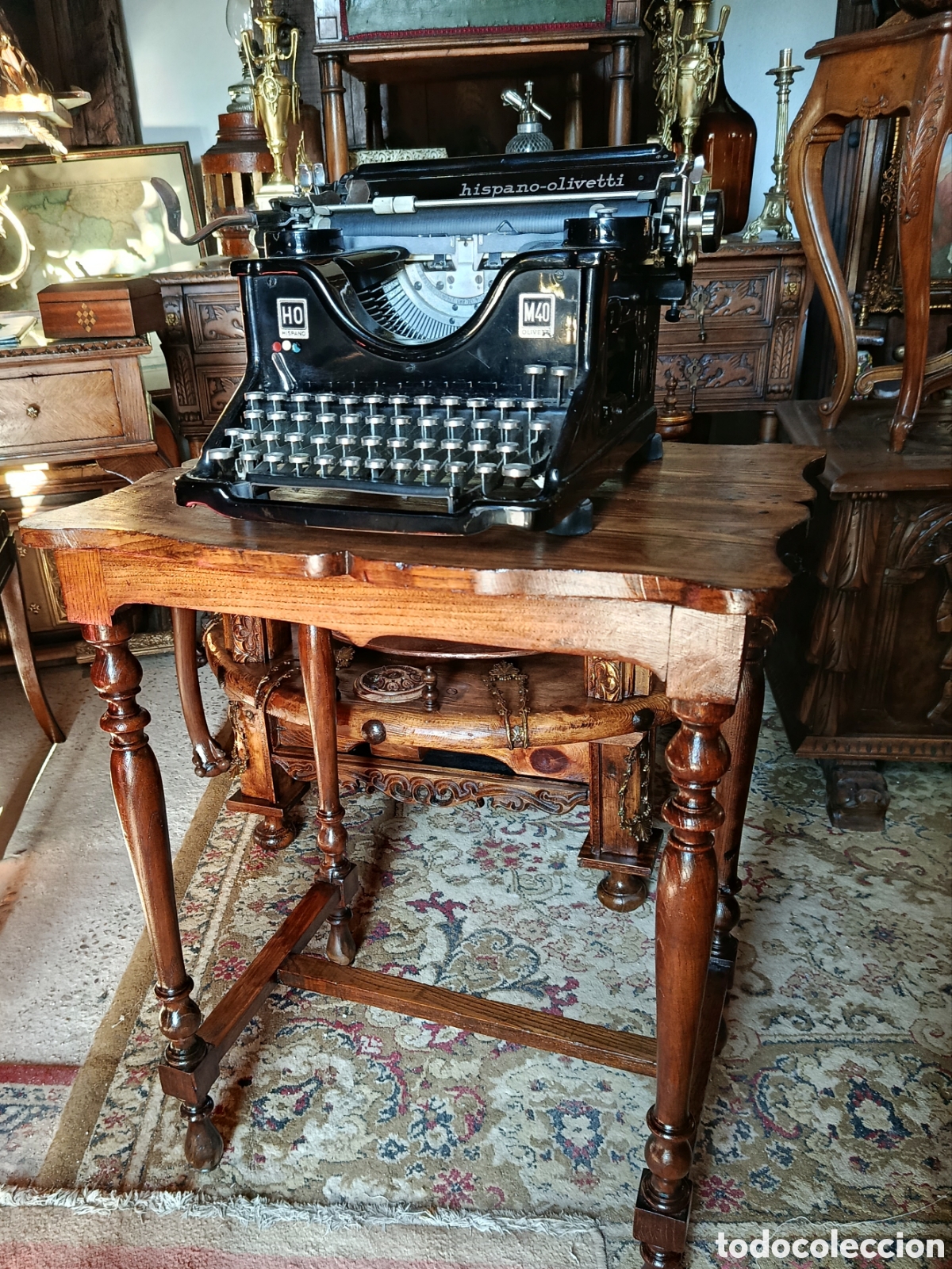 Antig&uuml;edades: Maquina de escribir Olivetti Hispania con mesa - Foto 7