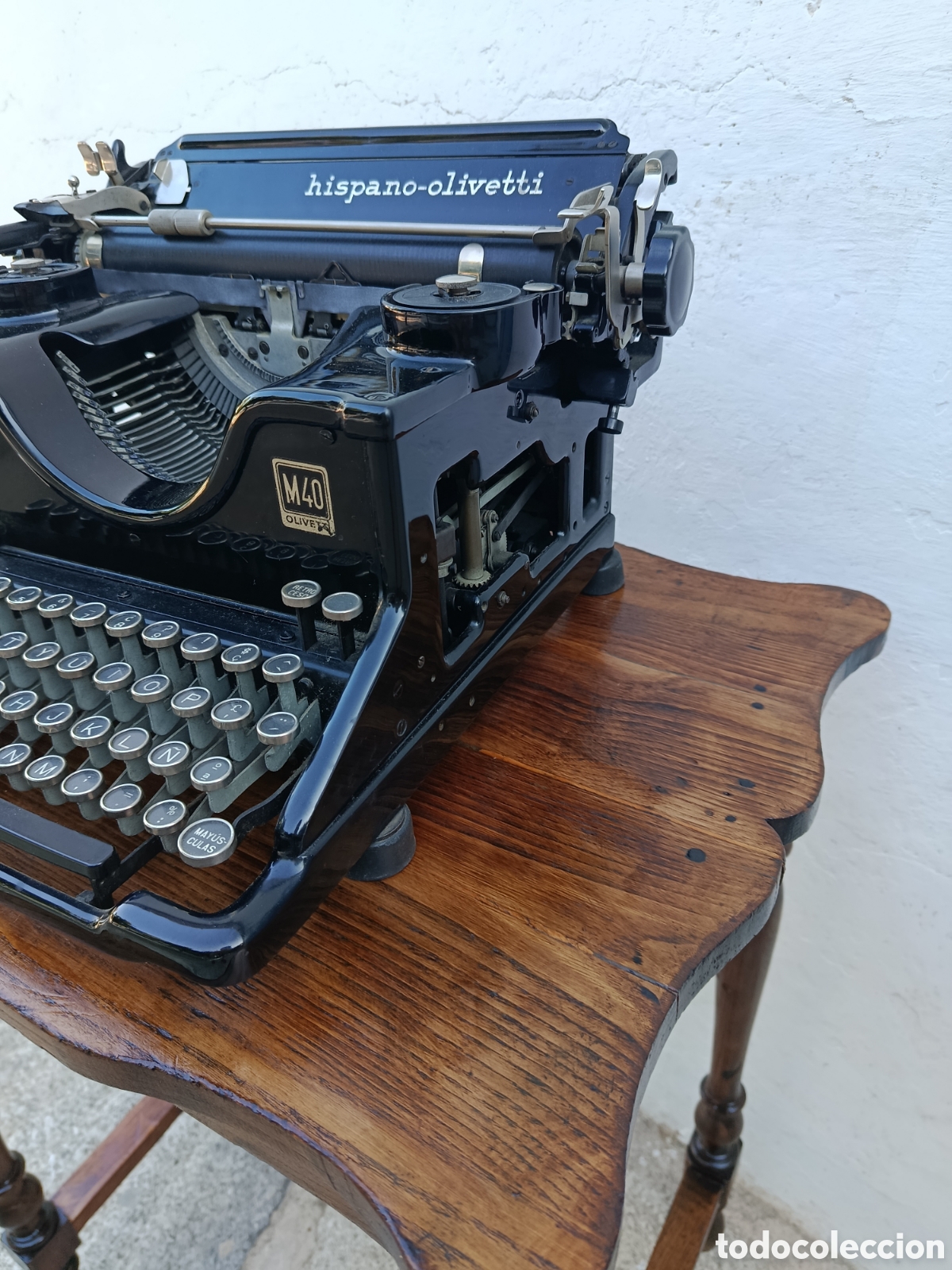 Antig&uuml;edades: Maquina de escribir Olivetti Hispania con mesa - Foto 9