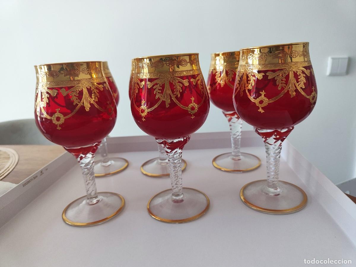 Antig&uuml;edades: Set copas de cristal de Murano - Foto 2