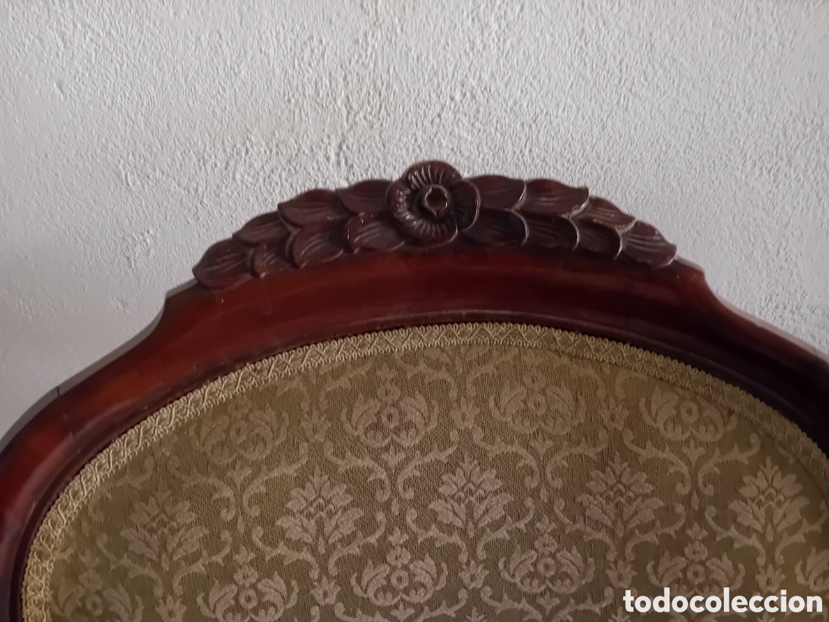 Antig&uuml;edades: BUTACA SILLON ISABELINA DE MADERA DE CAOBA - Foto 2