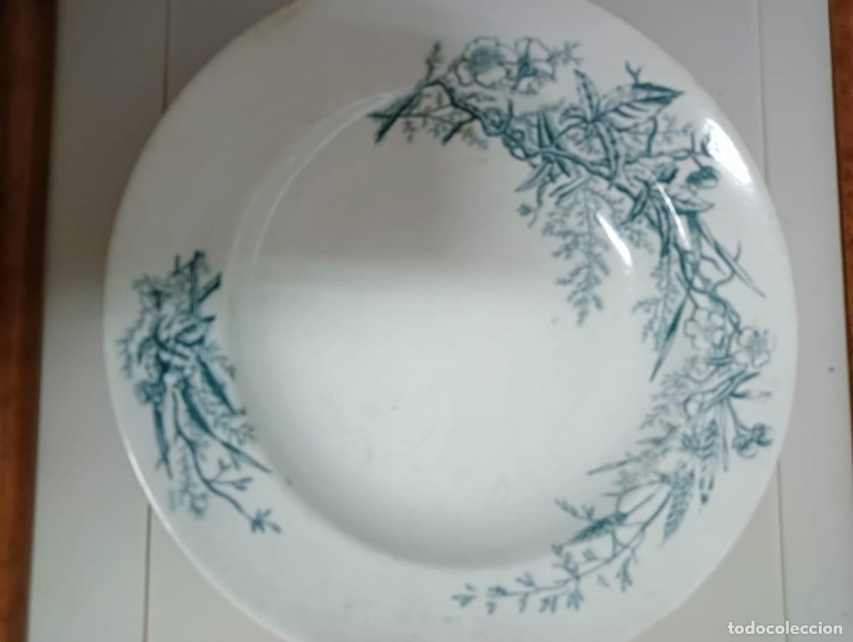 Antig&uuml;edades: Plato de porcelana decorado - Foto 1