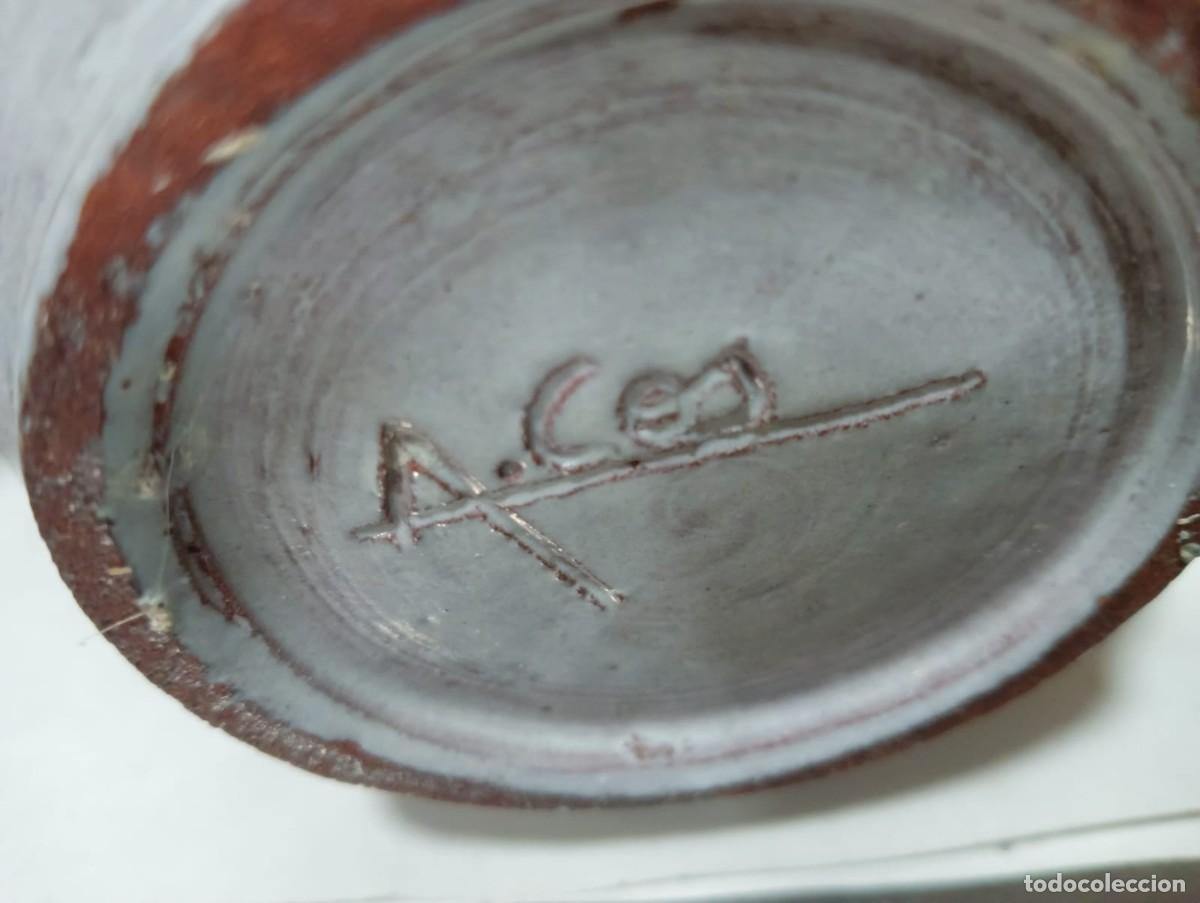 Antig&uuml;edades: Jarr&oacute;n de cer&aacute;mica gris marca A .Cos - Foto 2