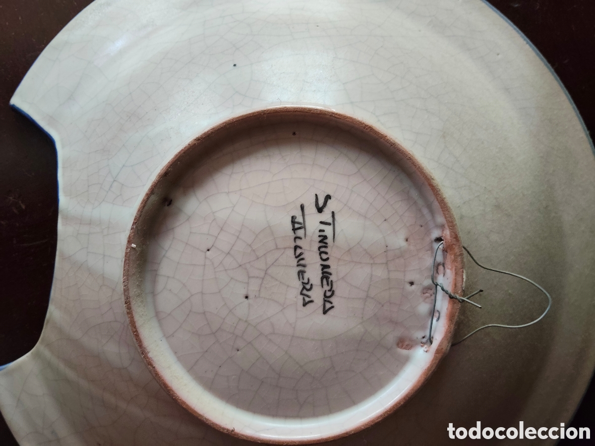 Antig&uuml;edades: Antiguo plato de barber&iacute;a TALAVERA - Foto 2