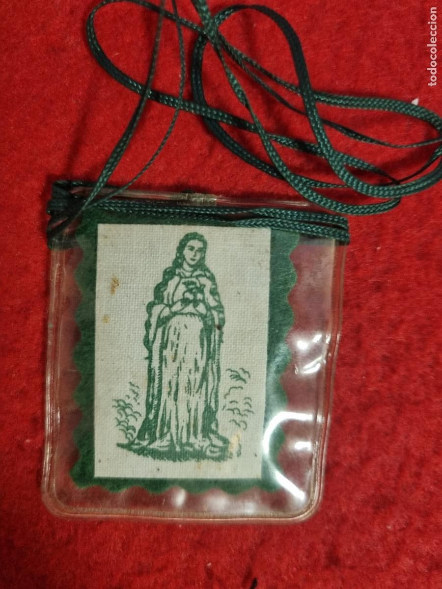 Antig&uuml;edades: ESCAPULARIO VIRGEN Y CORAZON DE JESUS ANTIGUO ORIGINAL ES20 - Foto 1