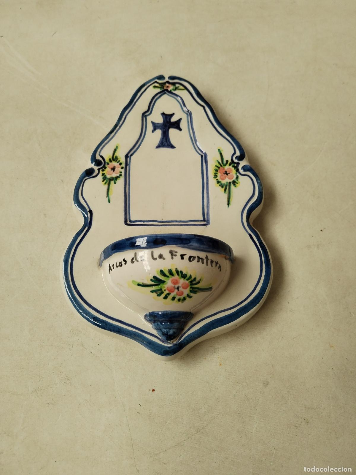Antig&uuml;edades: benditera arcos de la frontera de ceramica - Foto 2