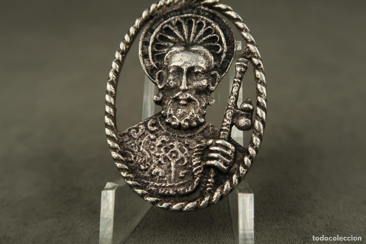 Antig&uuml;edades: Antigua Medalla Religiosa de Plata - Foto 3