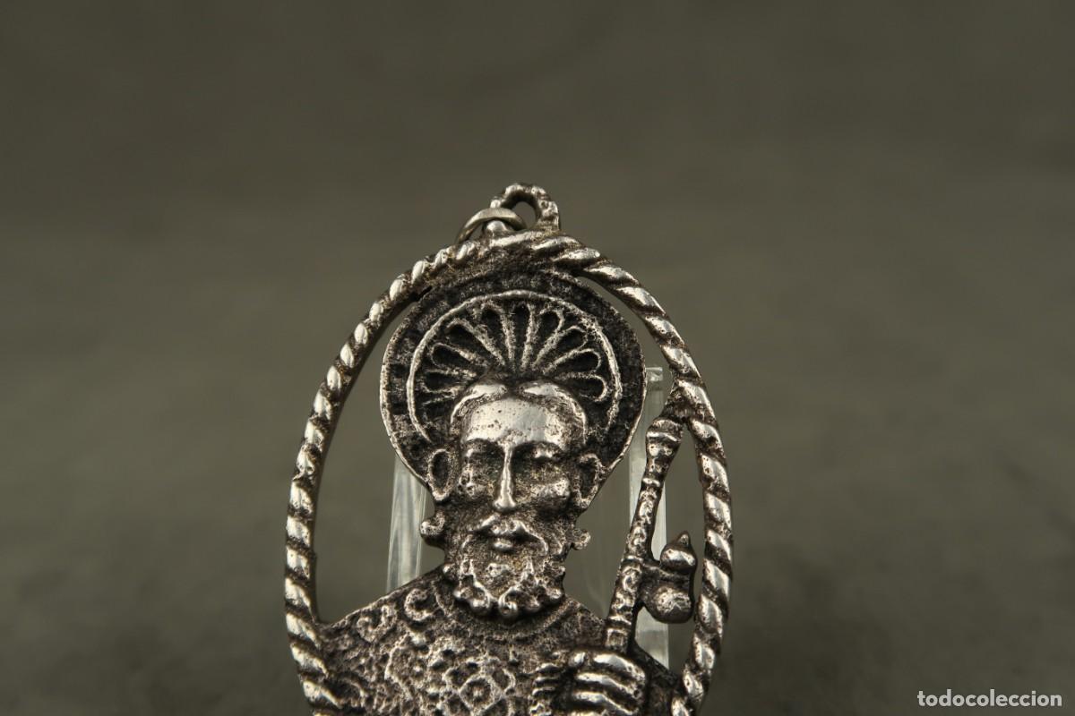 Antig&uuml;edades: Antigua Medalla Religiosa de Plata - Foto 4
