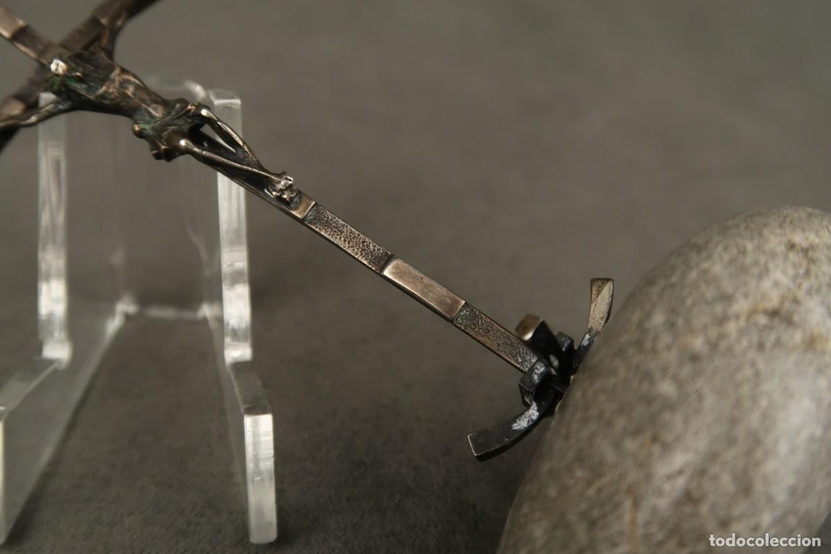 Antig&uuml;edades: Antiguo Crucifijo de Plata - Foto 11