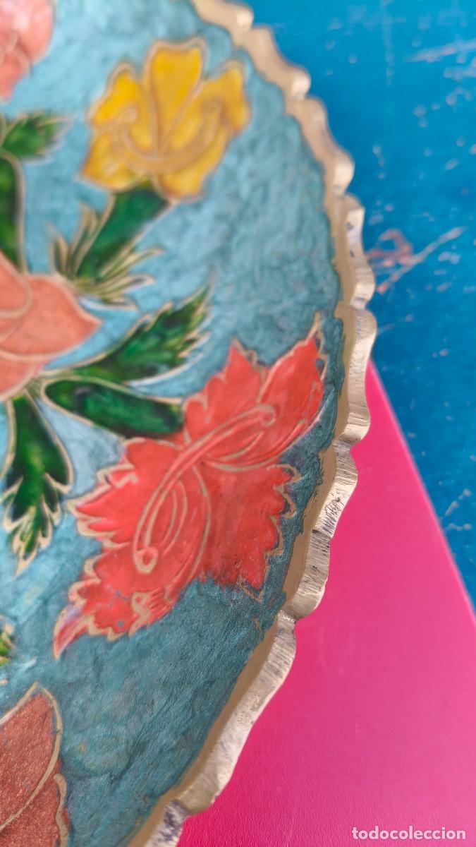 Antig&uuml;edades: Plat bronze cloisonn&eacute; 30 cm 1950 - Foto 2