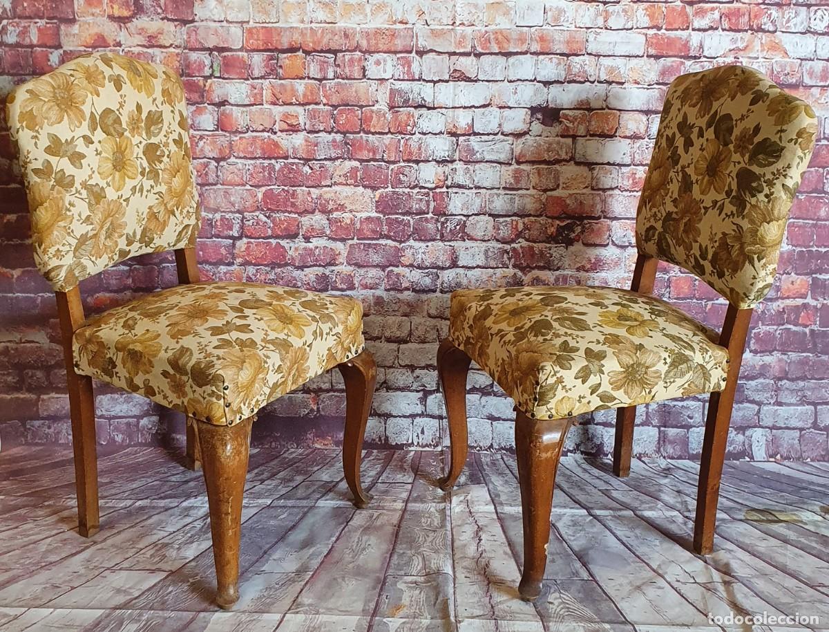 Antig&uuml;edades: Antigua pareja de sillas estilo rococo - Foto 3