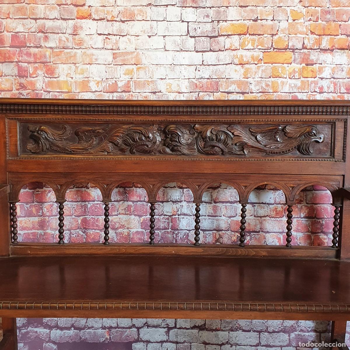 Antig&uuml;edades: Banco esca&ntilde;o estilo renacimiento - Foto 3