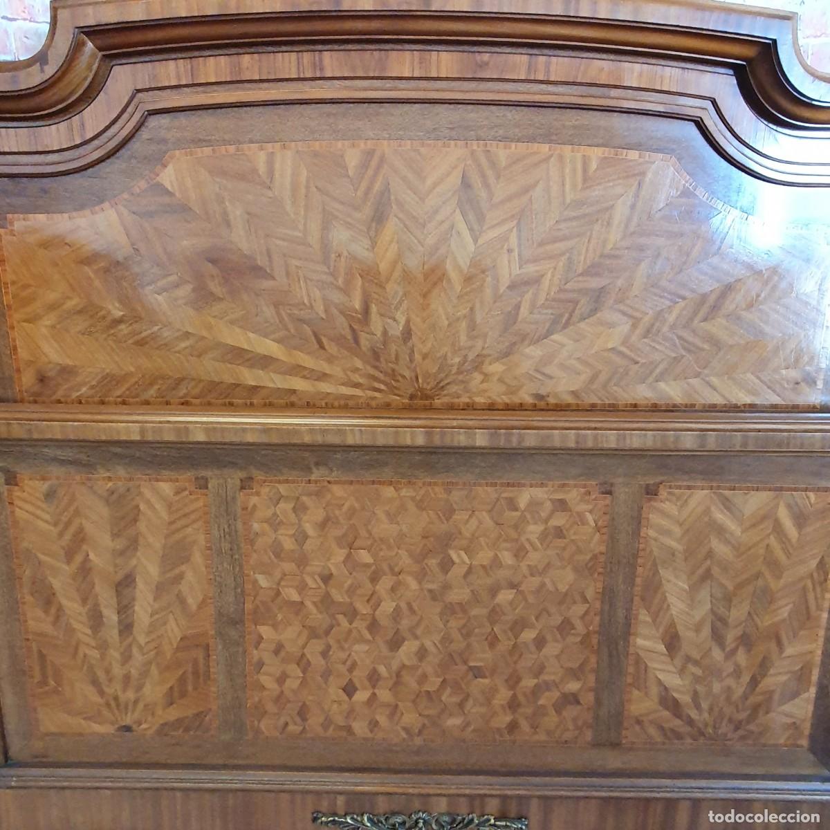 Antig&uuml;edades: Dormitorio Luis XV marqueter&iacute;a cama de 150 - Foto 5