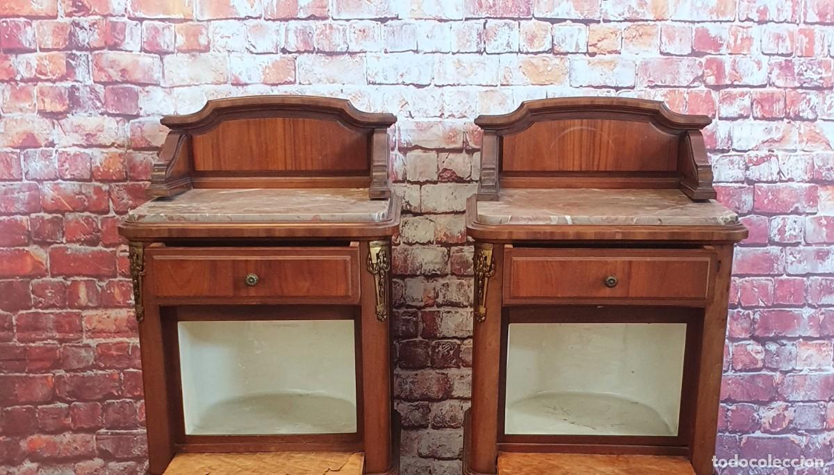 Antig&uuml;edades: Dormitorio Luis XV marqueter&iacute;a cama de 150 - Foto 12