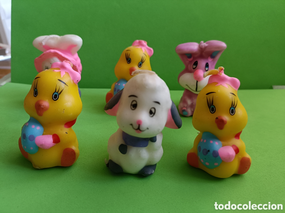 Antig&uuml;edades: Vintage 6 velas animales - Foto 1