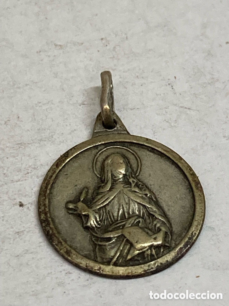 Antig&uuml;edades: Medalla de plata religiosa C423 - Foto 1