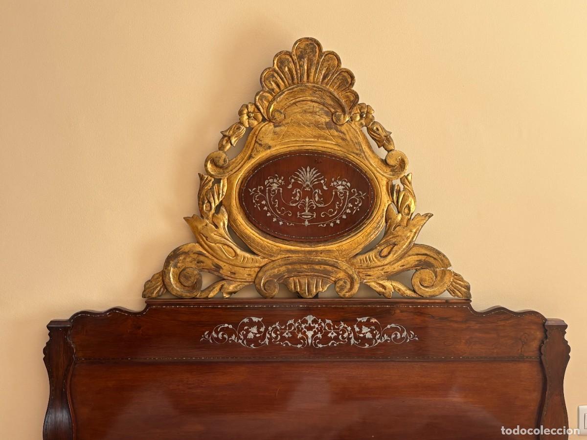 Antig&uuml;edades: cama antigua de caoba - Foto 1