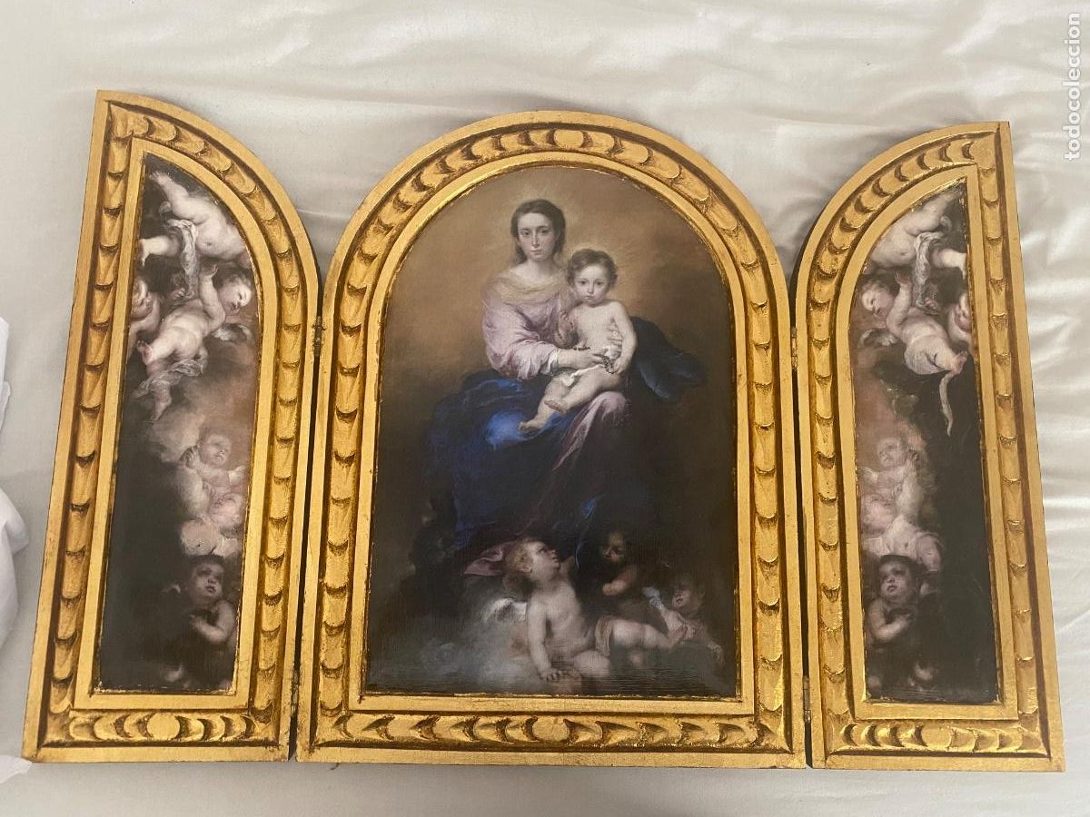 Antig&uuml;edades: Tr&iacute;ptico Virgen del Rosario - Foto 3