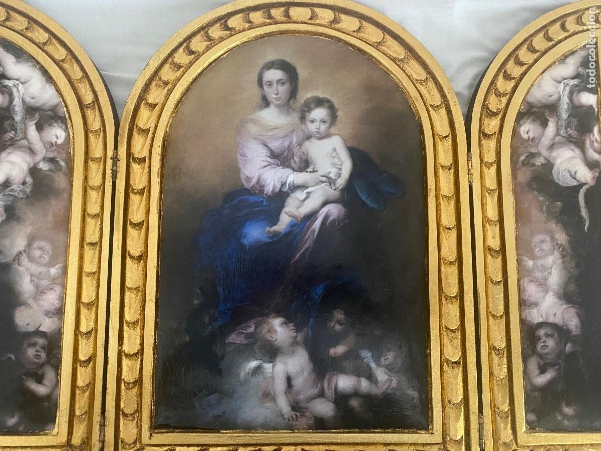 Antig&uuml;edades: Tr&iacute;ptico Virgen del Rosario - Foto 1