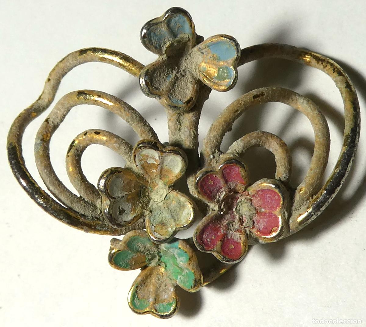 Antig&uuml;edades: Antiguo broche chapado en oro - Foto 1