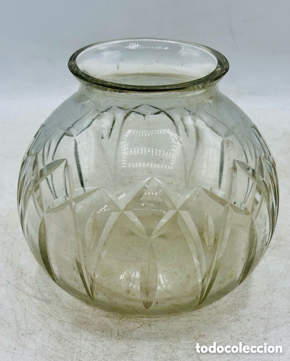 Antig&uuml;edades: Florero de cristal tallado S.XIX - Foto 5