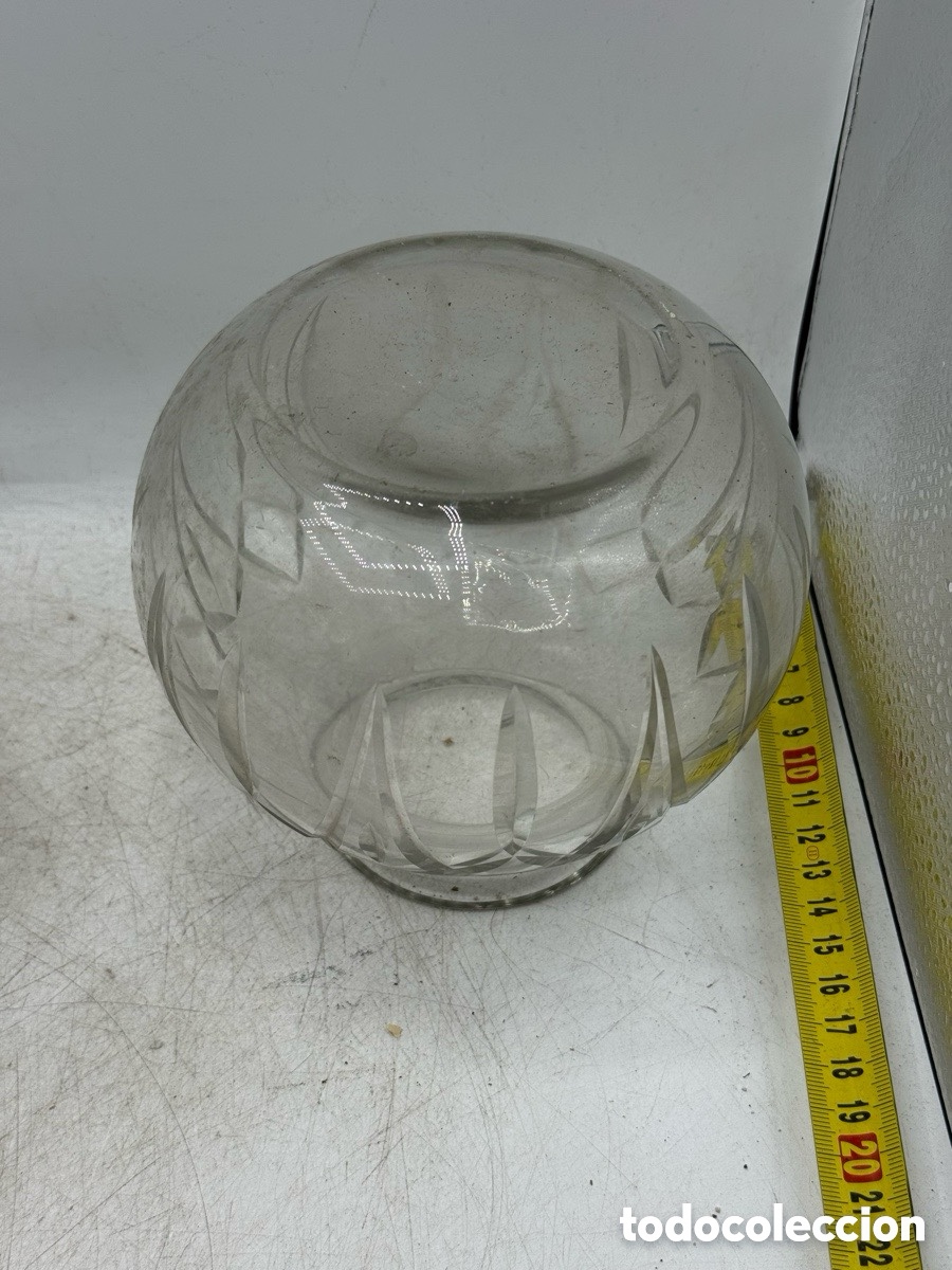 Antig&uuml;edades: Florero de cristal tallado S.XIX - Foto 7