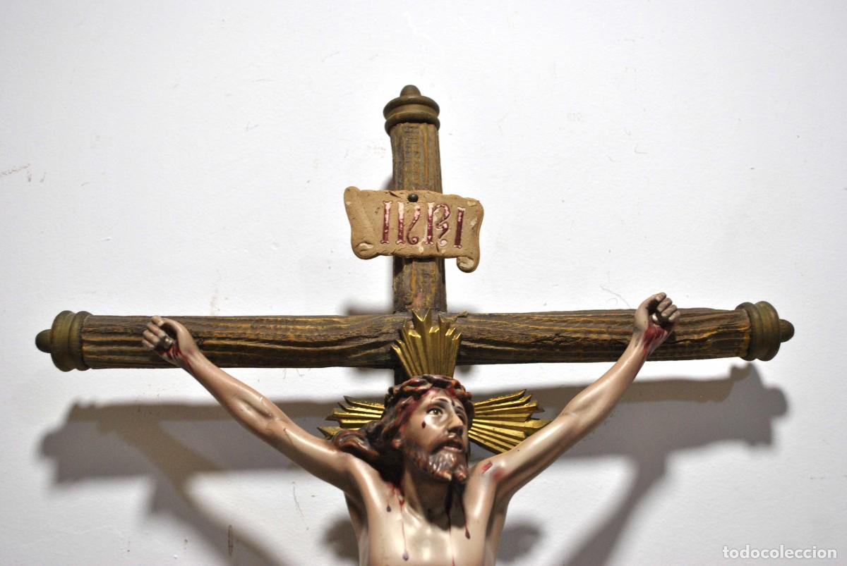 Antig&uuml;edades: CRUCIFIJO ANTIGUO DE PARED - Foto 4