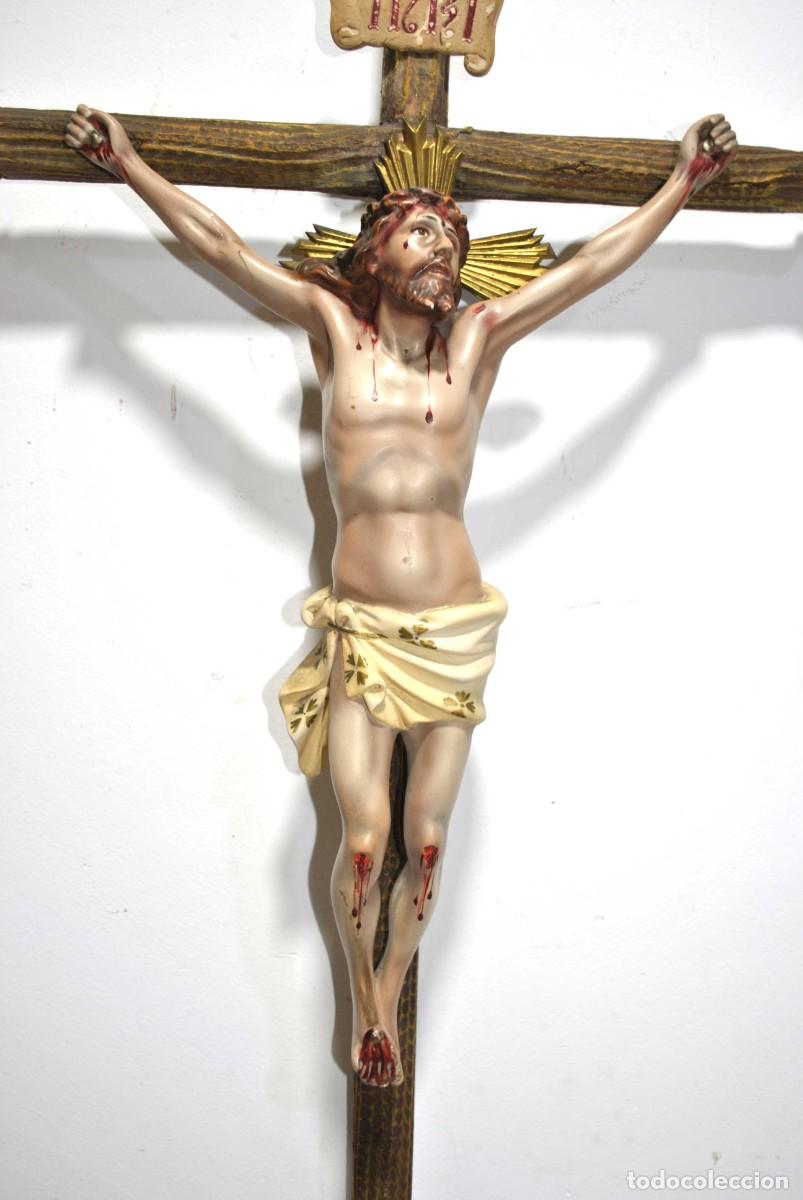 Antig&uuml;edades: CRUCIFIJO ANTIGUO DE PARED - Foto 5