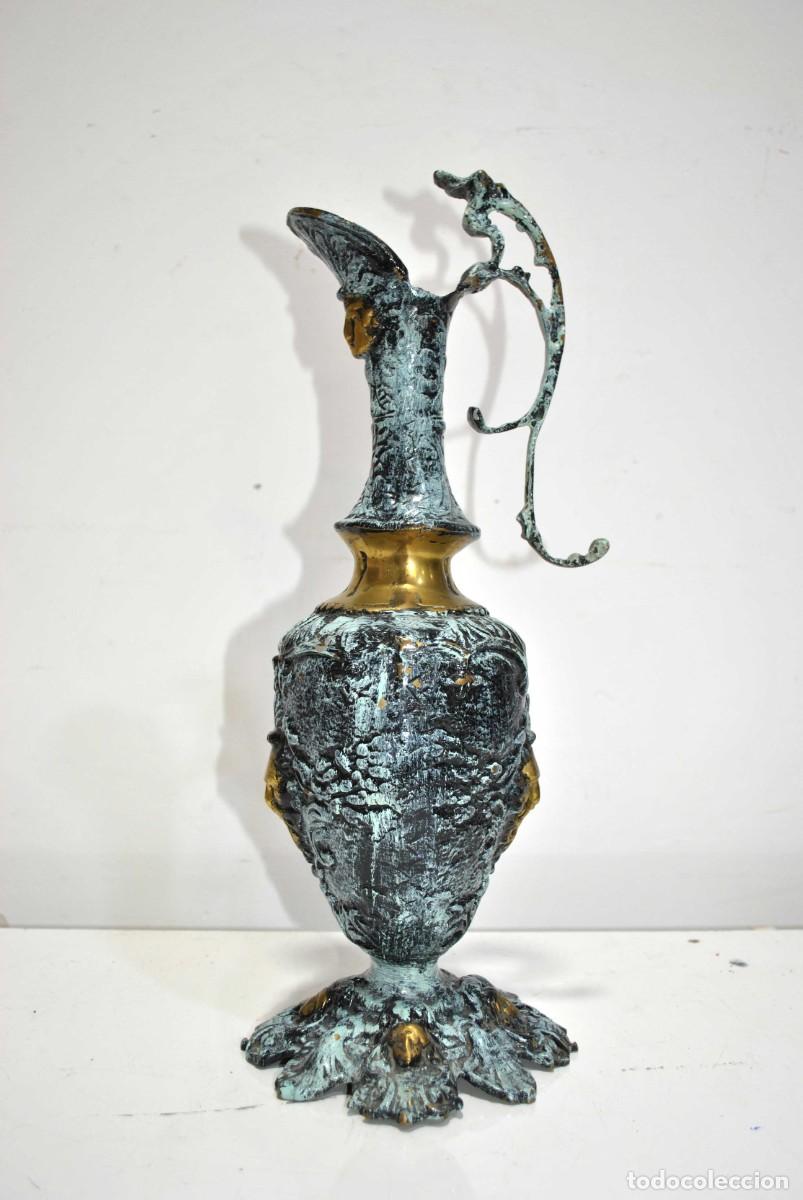 Antig&uuml;edades: JARRA DE METAL ESMALTADO - Foto 1