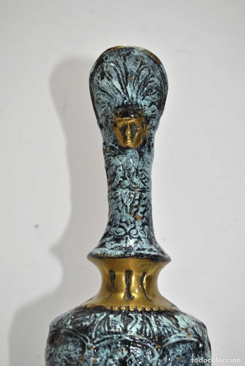 Antig&uuml;edades: JARRA DE METAL ESMALTADO - Foto 3