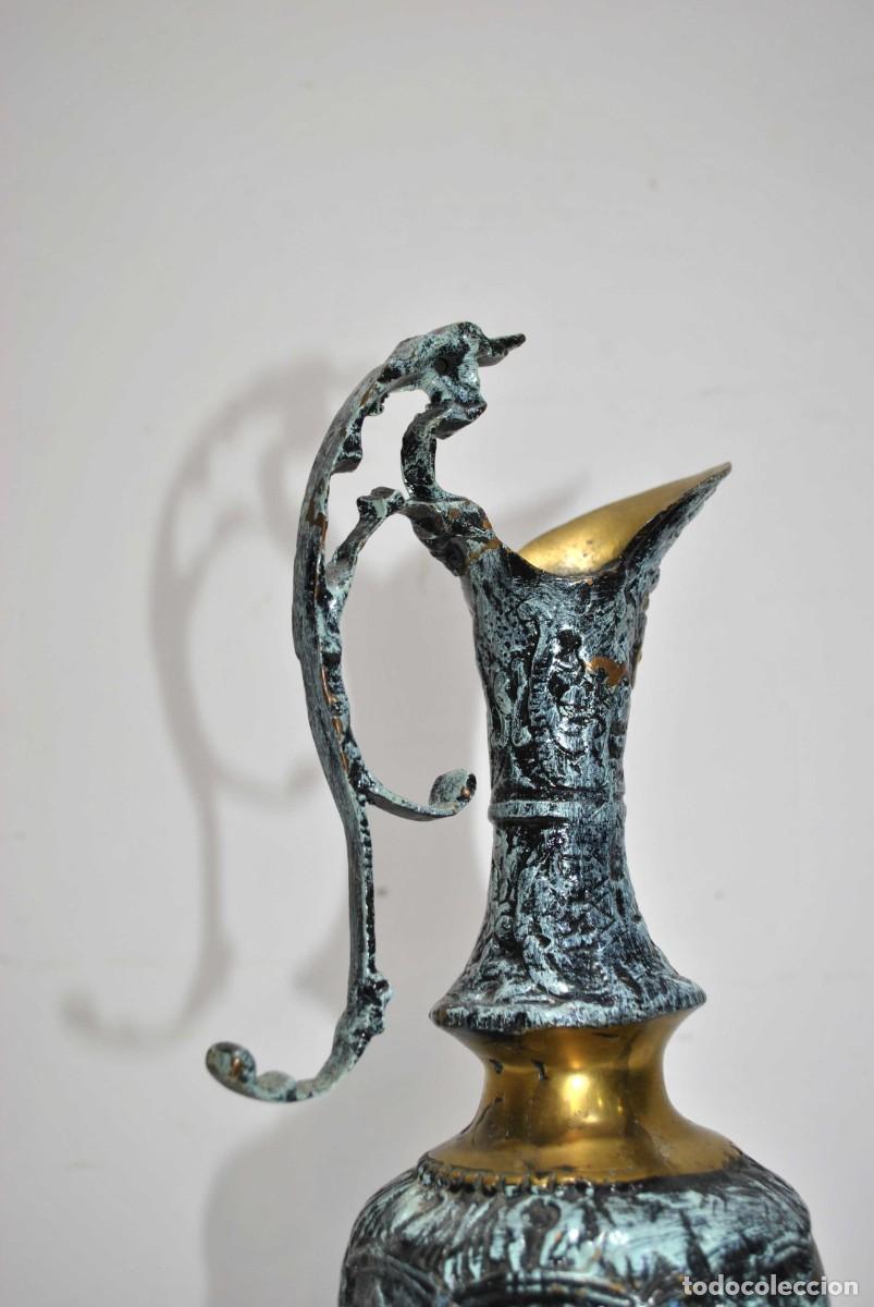 Antig&uuml;edades: JARRA DE METAL ESMALTADO - Foto 5