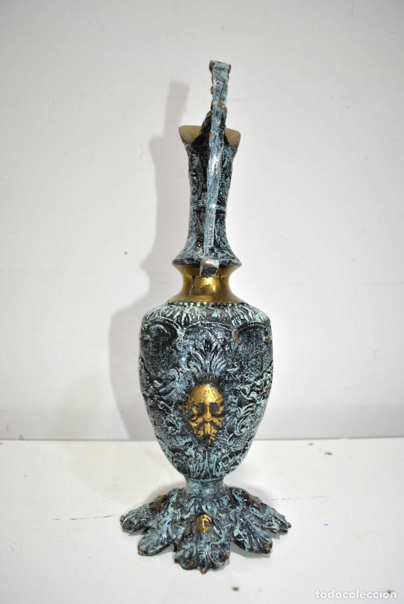 Antig&uuml;edades: JARRA DE METAL ESMALTADO - Foto 6
