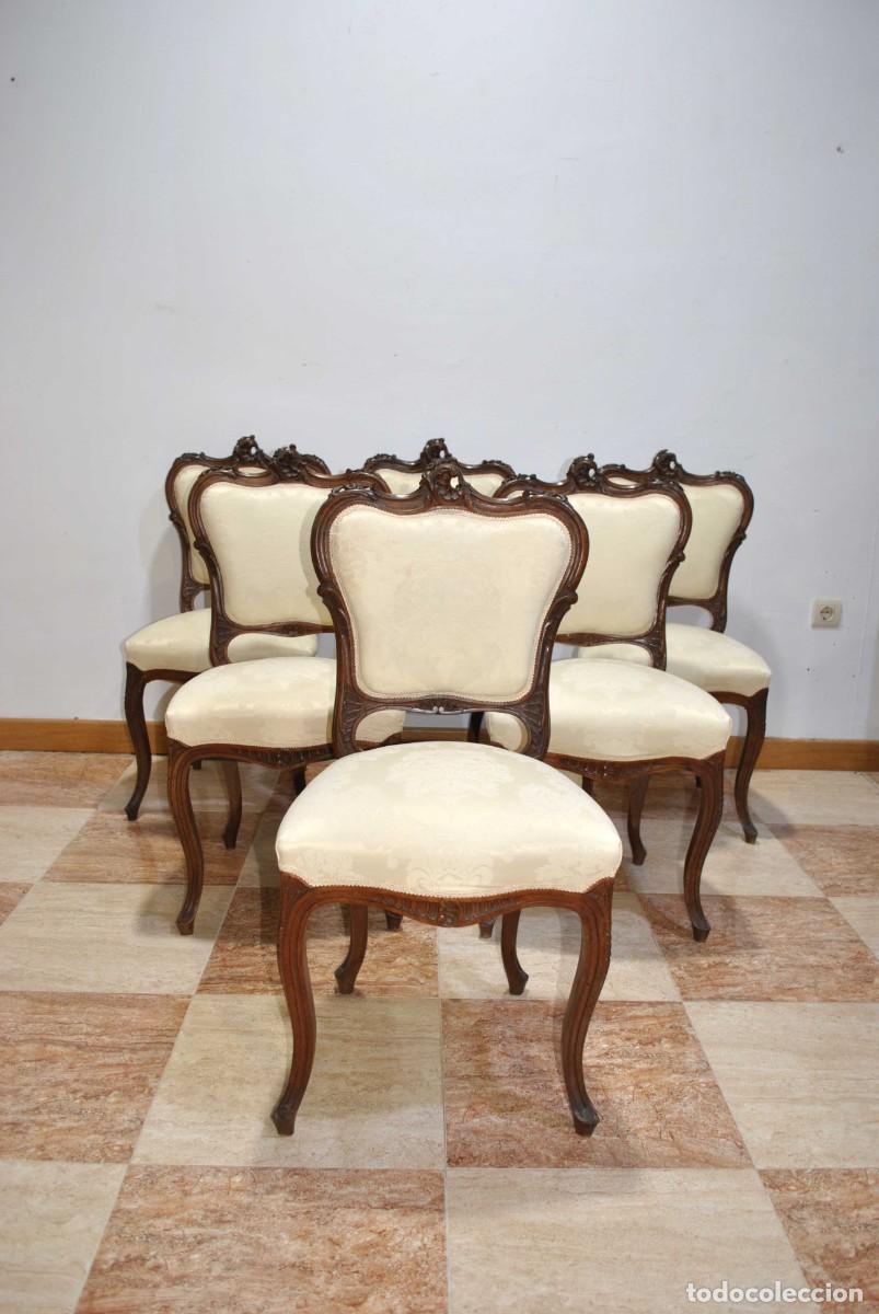 Antig&uuml;edades: JUEGO DE 6 SILLAS DE ESTILO LUIS XV - Foto 2