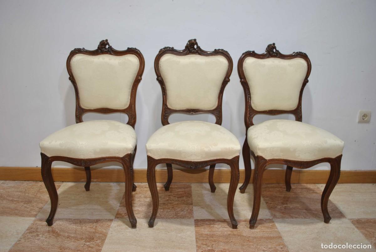 Antig&uuml;edades: JUEGO DE 6 SILLAS DE ESTILO LUIS XV - Foto 3