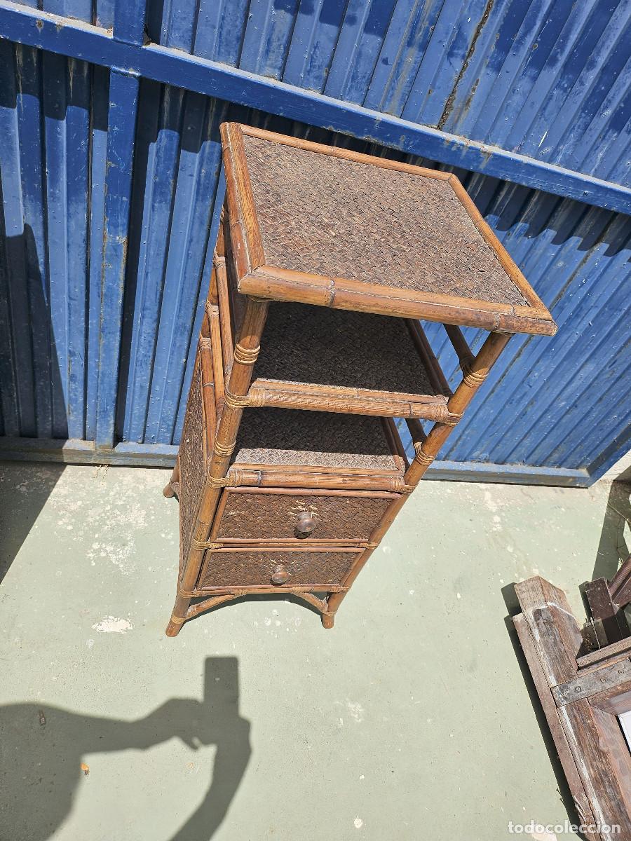 Antig&uuml;edades: mesa alta de ca&ntilde;a bambu - Foto 3