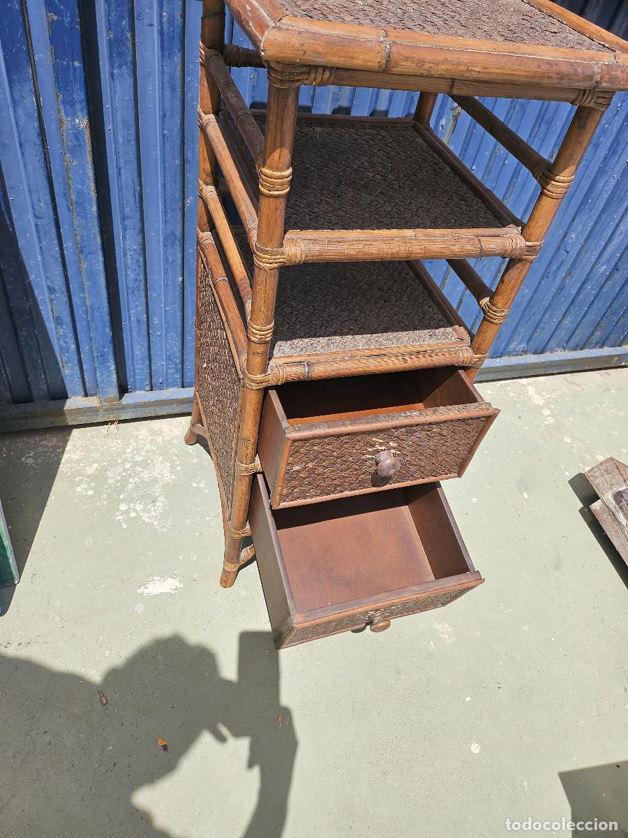 Antig&uuml;edades: mesa alta de ca&ntilde;a bambu - Foto 4