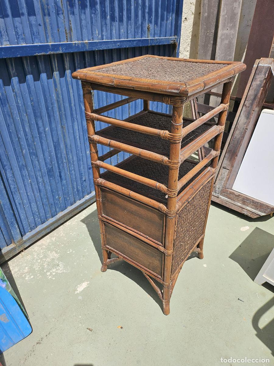 Antig&uuml;edades: mesa alta de ca&ntilde;a bambu - Foto 5