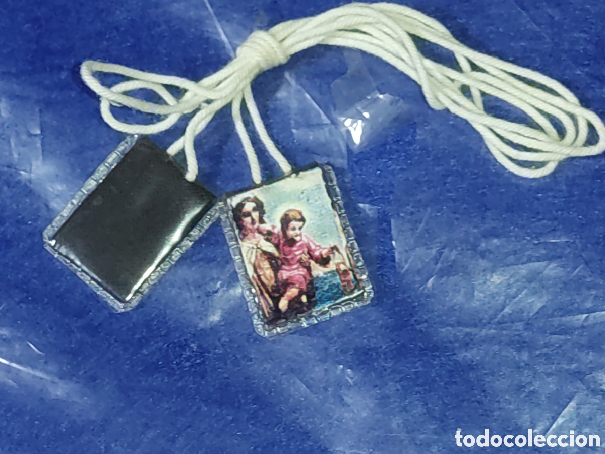 Antig&uuml;edades: Escapulario de la virgen del Carmen. - Foto 1