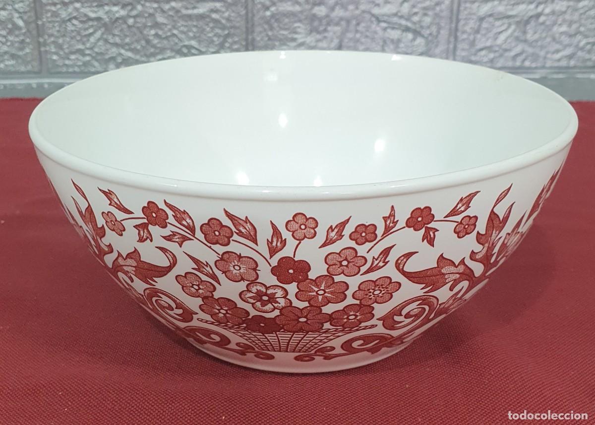 Antig&uuml;edades: Cuenco ensaladera porcelana decorada - Foto 3