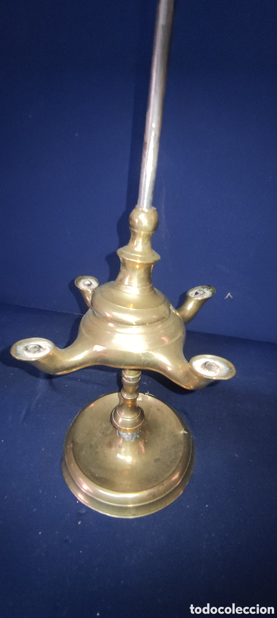 Antig&uuml;edades: Lampara de aceite de bronce - Foto 2