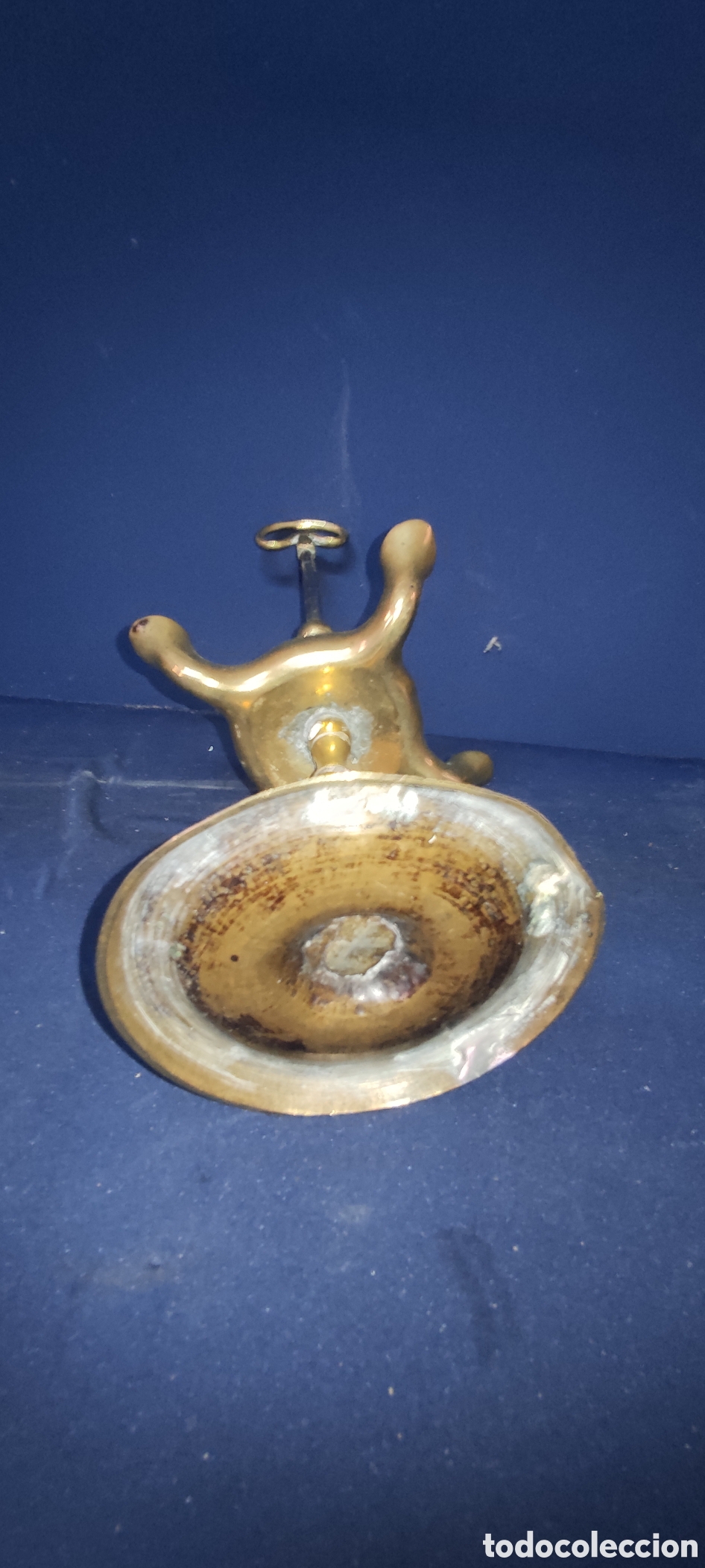 Antig&uuml;edades: Lampara de aceite de bronce - Foto 4