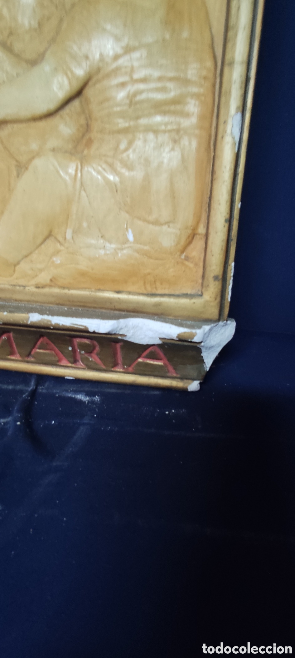 Antig&uuml;edades: Cuadro, Relieve en escayola Virgen - Foto 6