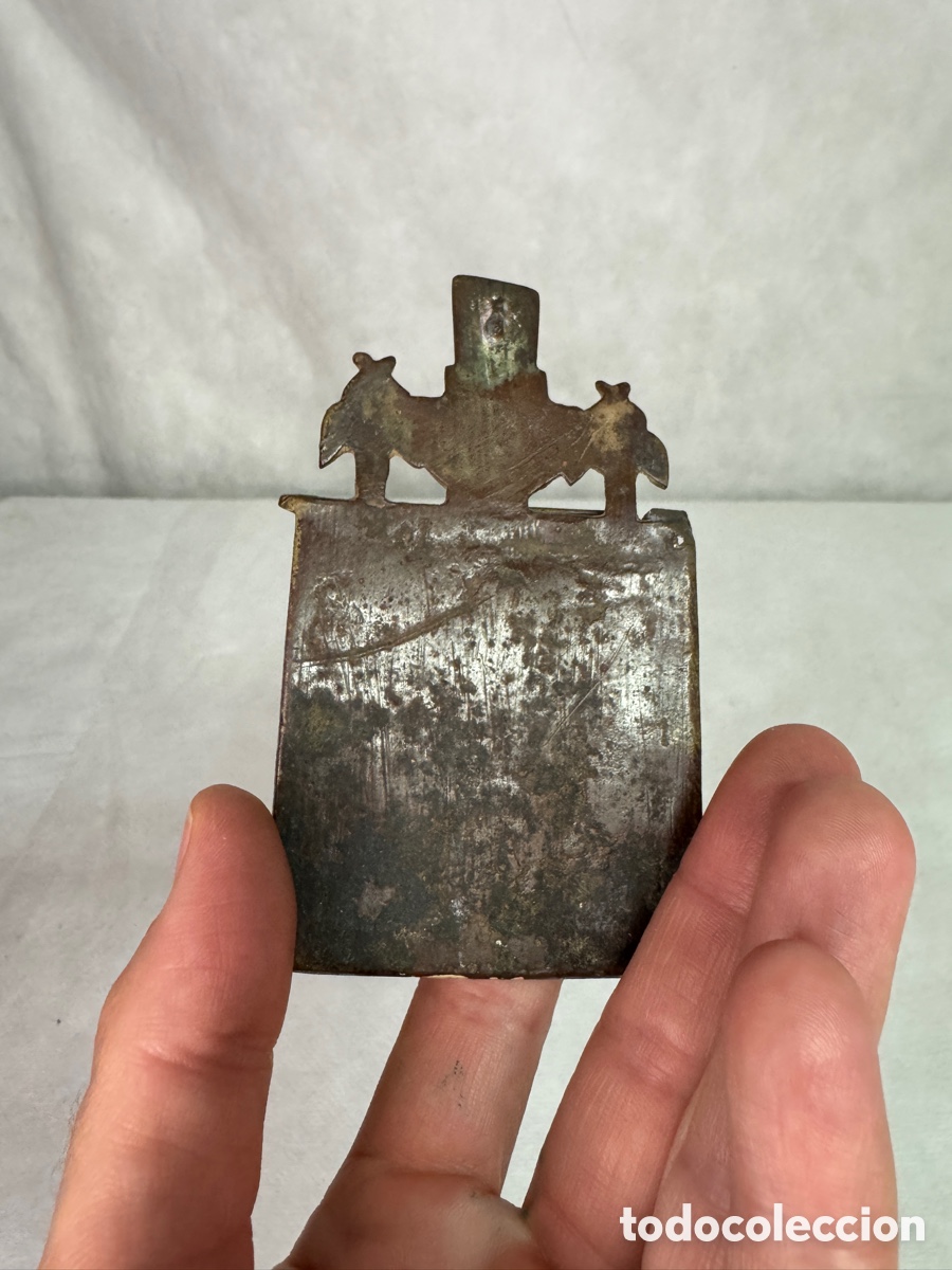 Antig&uuml;edades: Antiguo tr&iacute;ptico en bronce labrado - Foto 5