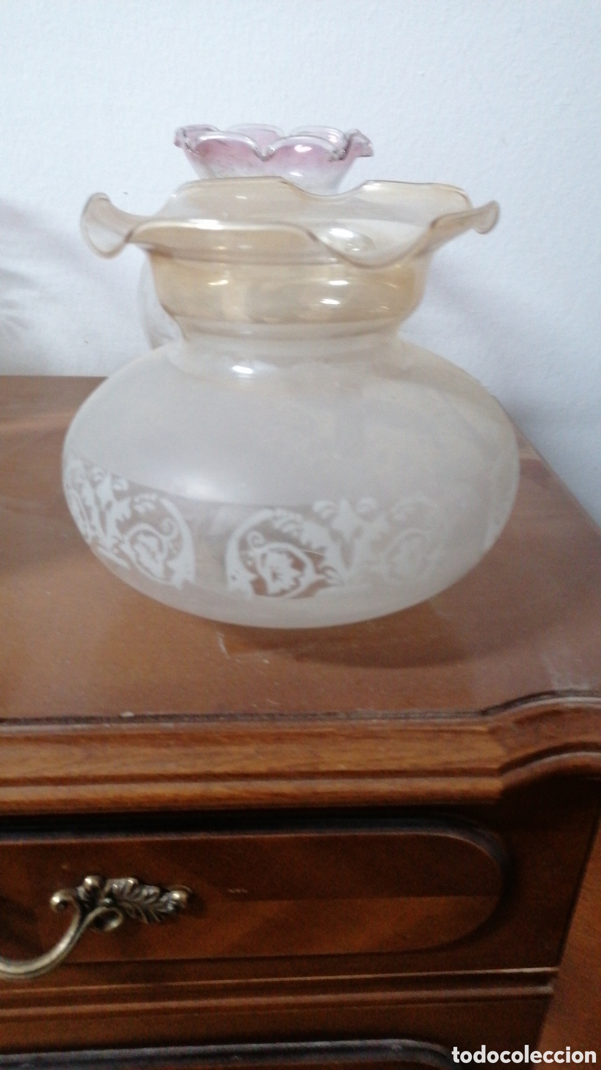 Antig&uuml;edades: Tulipas de l&aacute;mparas cristal - Foto 5