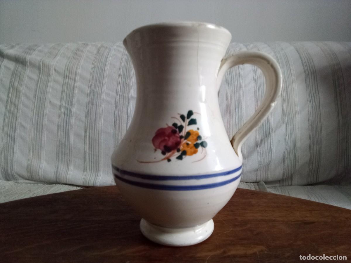 Antig&uuml;edades: Jarrita de cer&aacute;mica con flores - Foto 1
