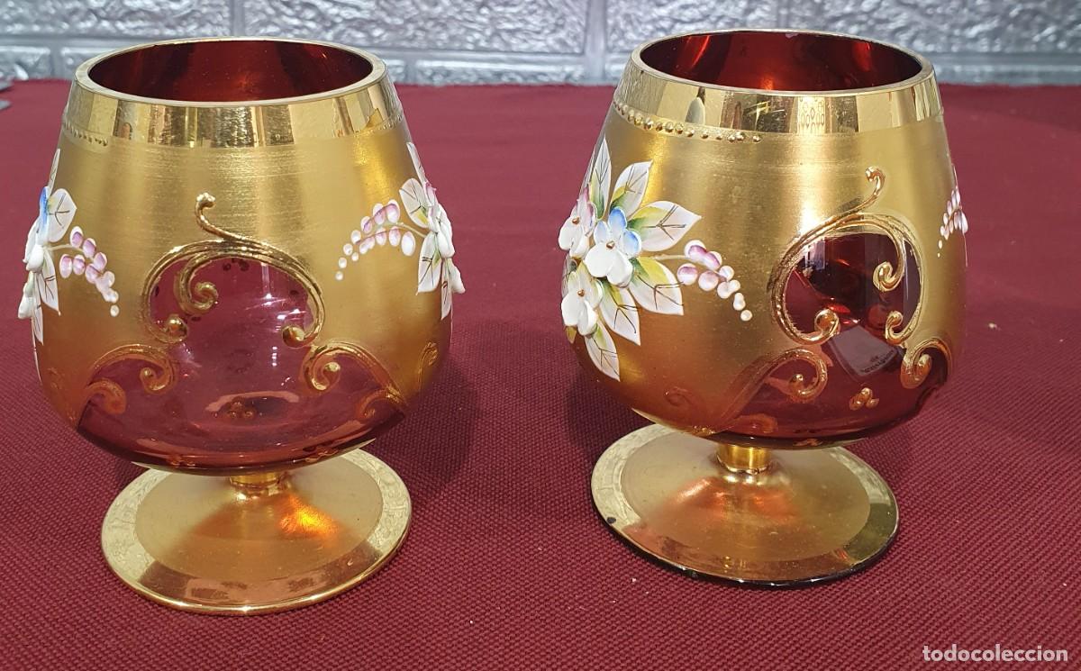 Antig&uuml;edades: Pareja de copas cristal de Murano - Foto 3